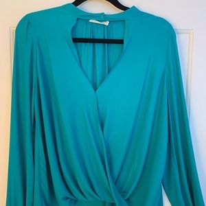 Emerald Green Cropped Blouse